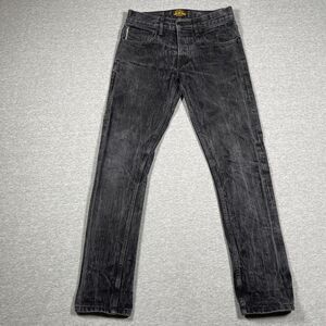 Brave Star Jeans Mens 29 28x29 Black Charcoal Wash Slim Straight Distressed